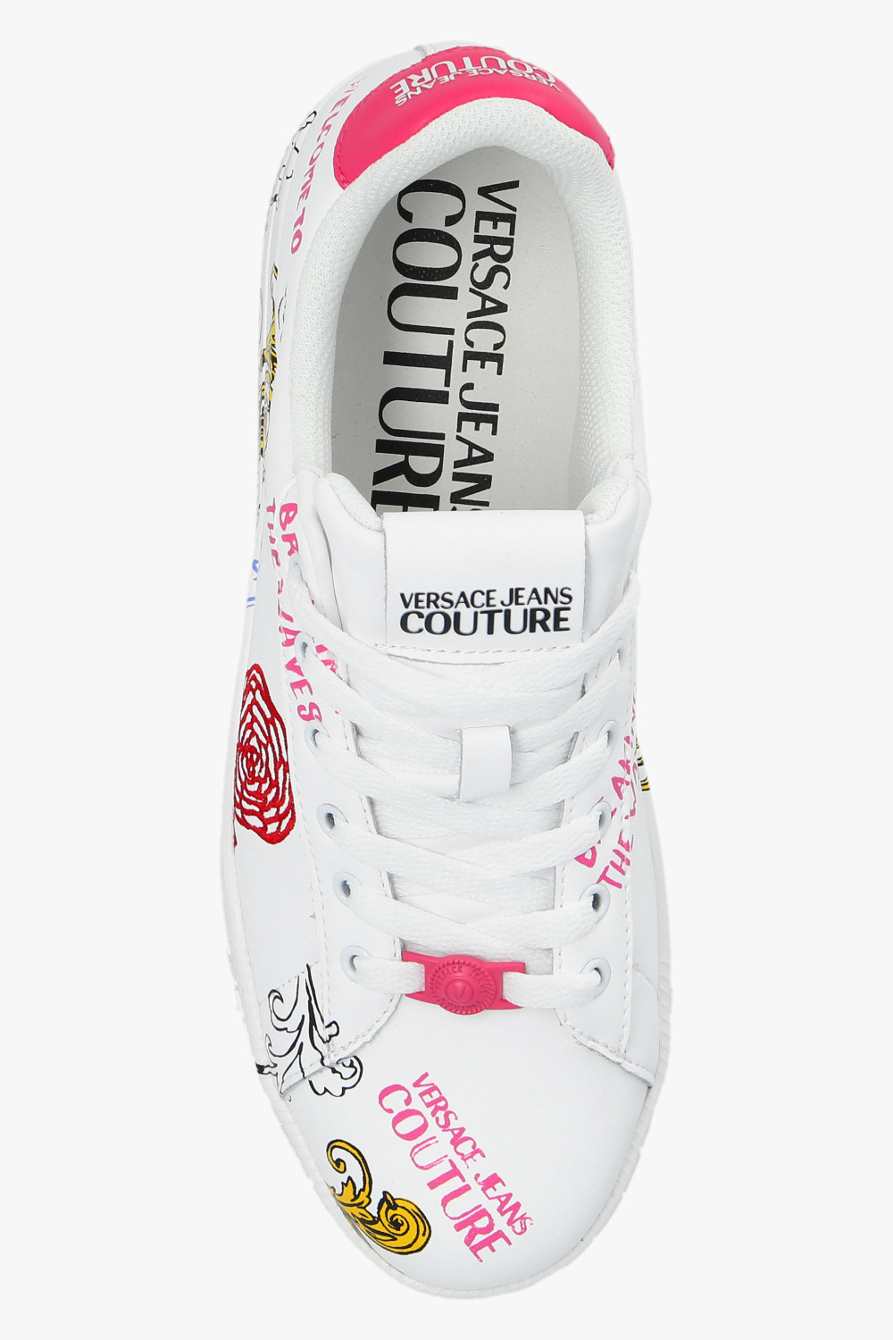 【関税＆送料込み】Versace White And Pink Sneakers 90_1019007-